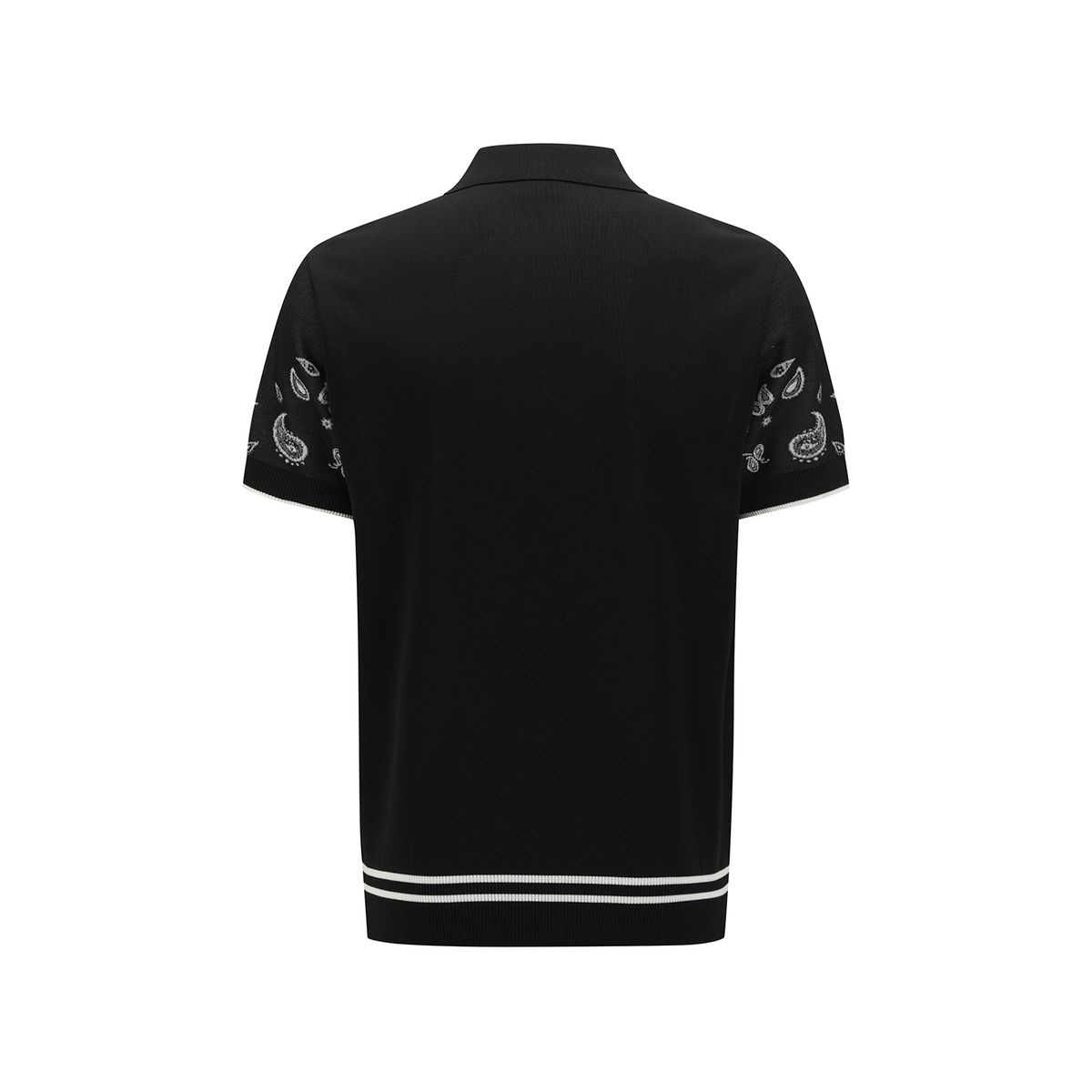 어뉴골프(ANEW GOLF) MEN PAISLEY SHORT SLEEVE SWEATER_BK