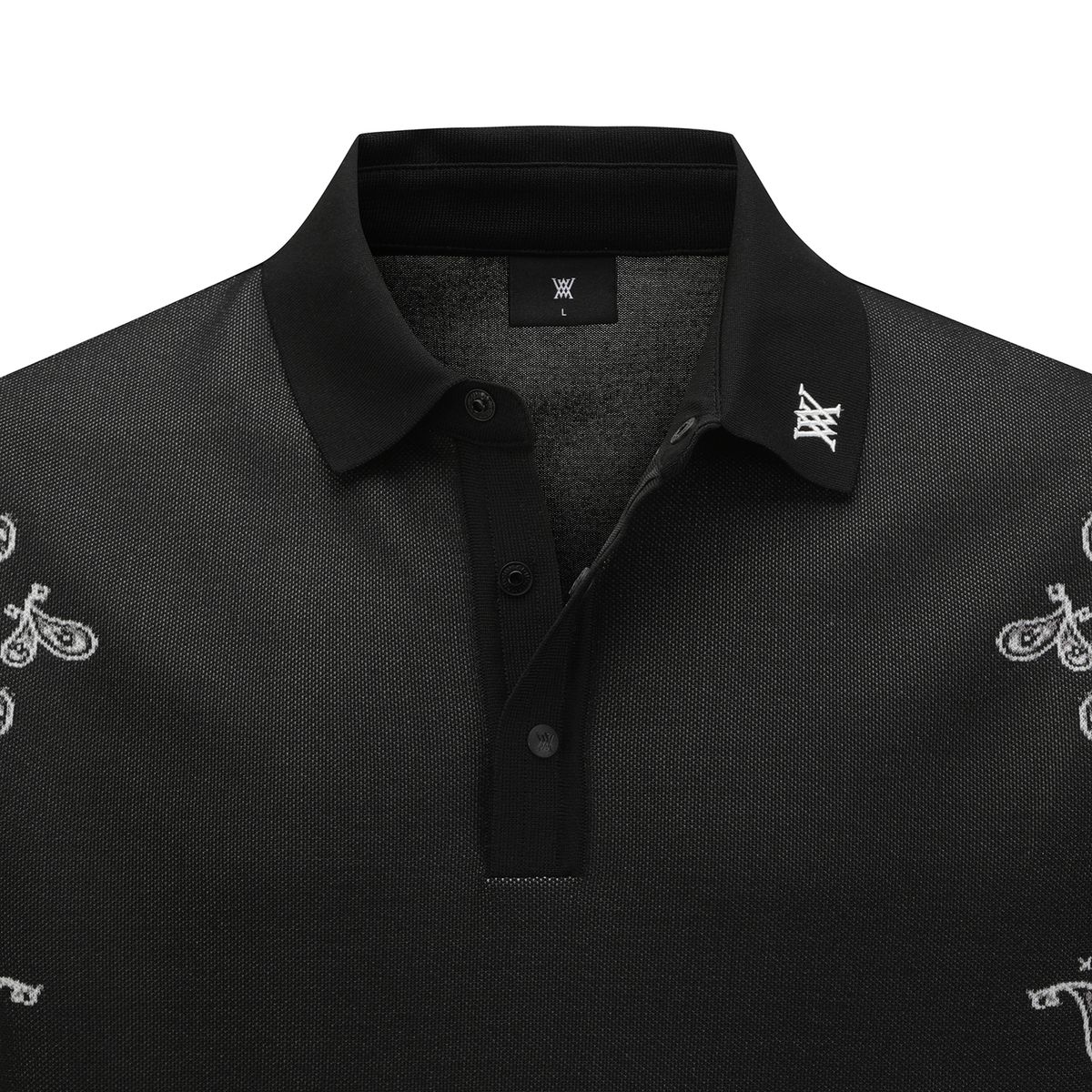 어뉴골프(ANEW GOLF) MEN PAISLEY SHORT SLEEVE SWEATER_BK