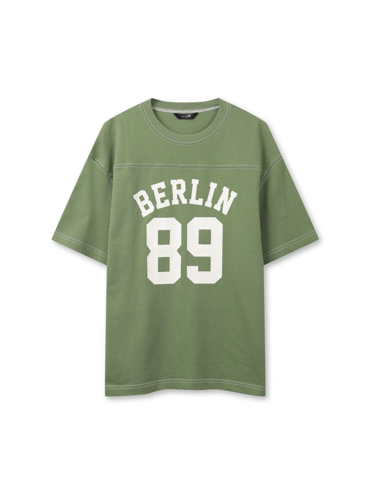 탑텐(TOPTEN) 여성 그래픽 럭비 T 반팔_MSG3TS2206