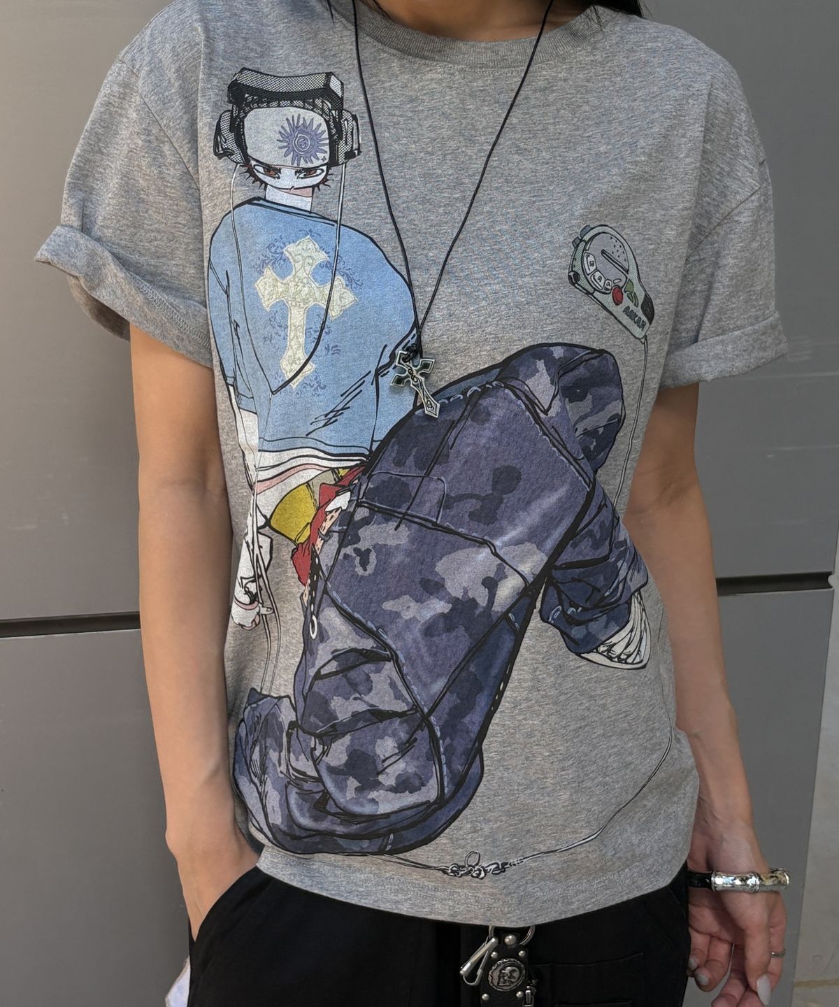 아캄(AAKAM) ChaCha Floorwork Half Top (Gray)