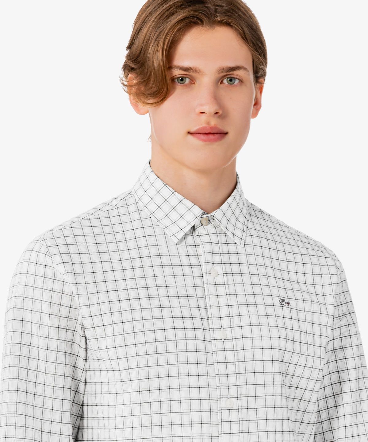 라코스테(LACOSTE) 남성 체크 시어서커 셔츠 CH507E-56G 70V