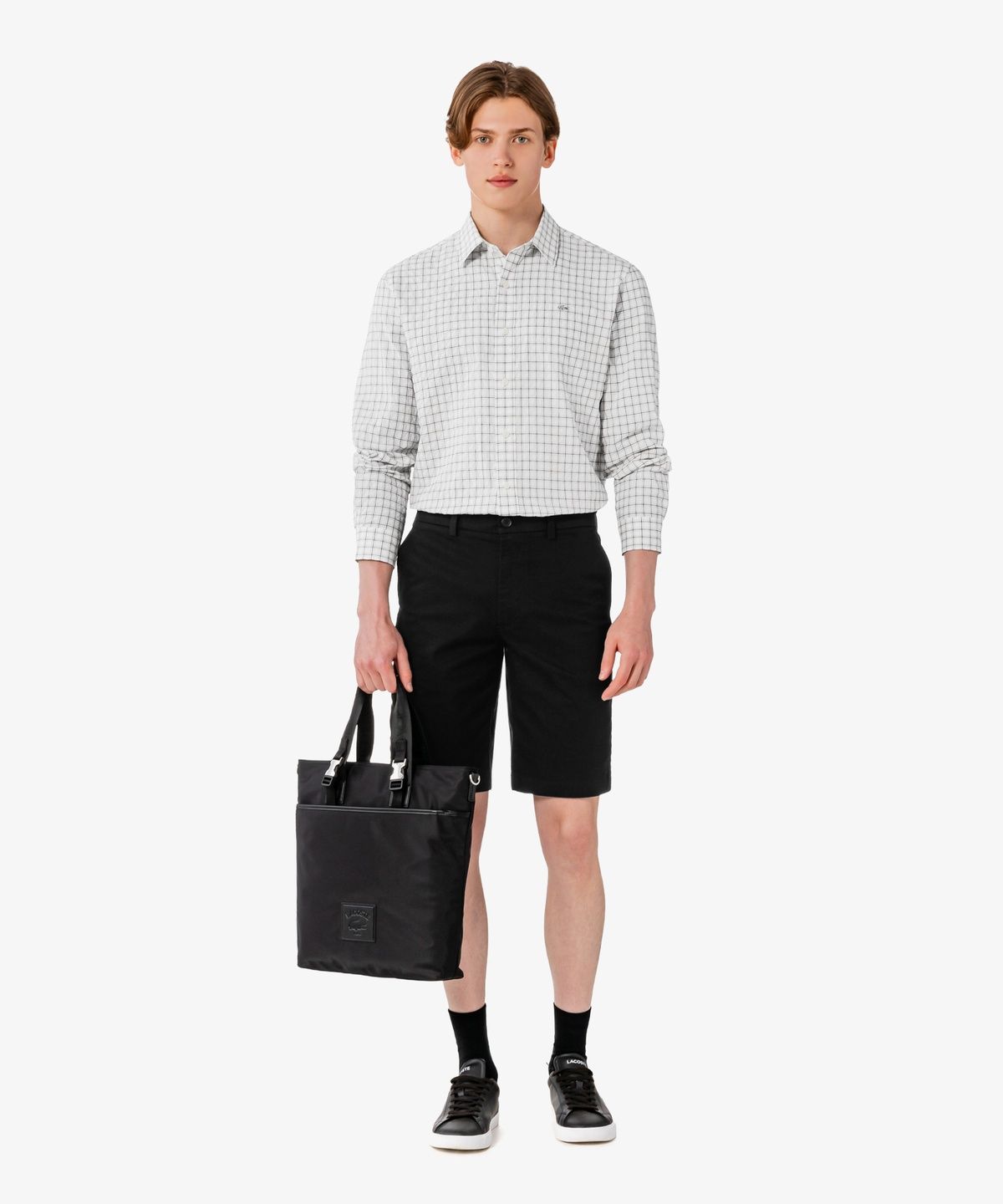 라코스테(LACOSTE) 남성 체크 시어서커 셔츠 CH507E-56G 70V