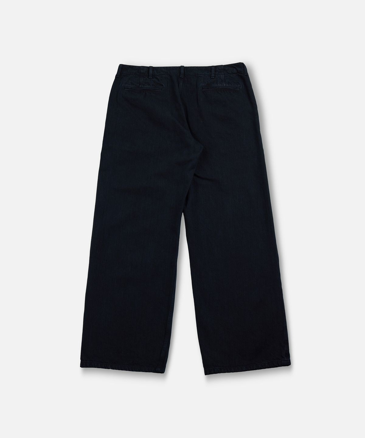 워드로브 스탠다드(WARDROBE STANDARD) SELVEDGE DENIM OFFICER PANTS BLACK (REGULAR)