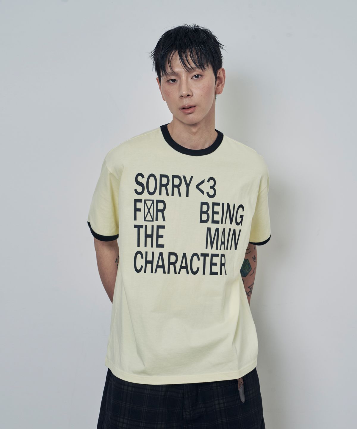 루저스클럽(LOSERS CLUB) [2PACK] 슬로건 링거 반팔티셔츠 (4컬러)