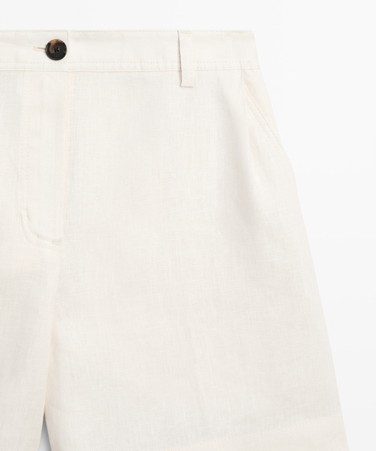 마시모두띠(MASSIMO DUTTI) 100% 린넨 플리츠 쇼츠