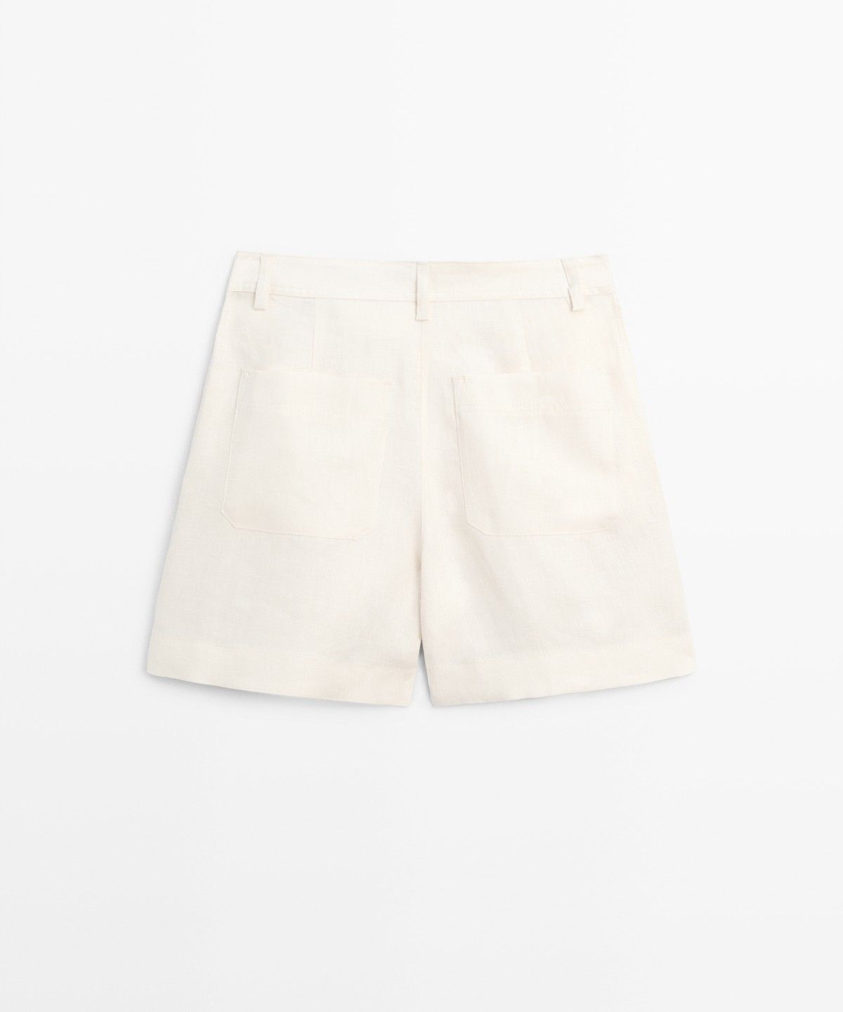 마시모두띠(MASSIMO DUTTI) 100% 린넨 플리츠 쇼츠