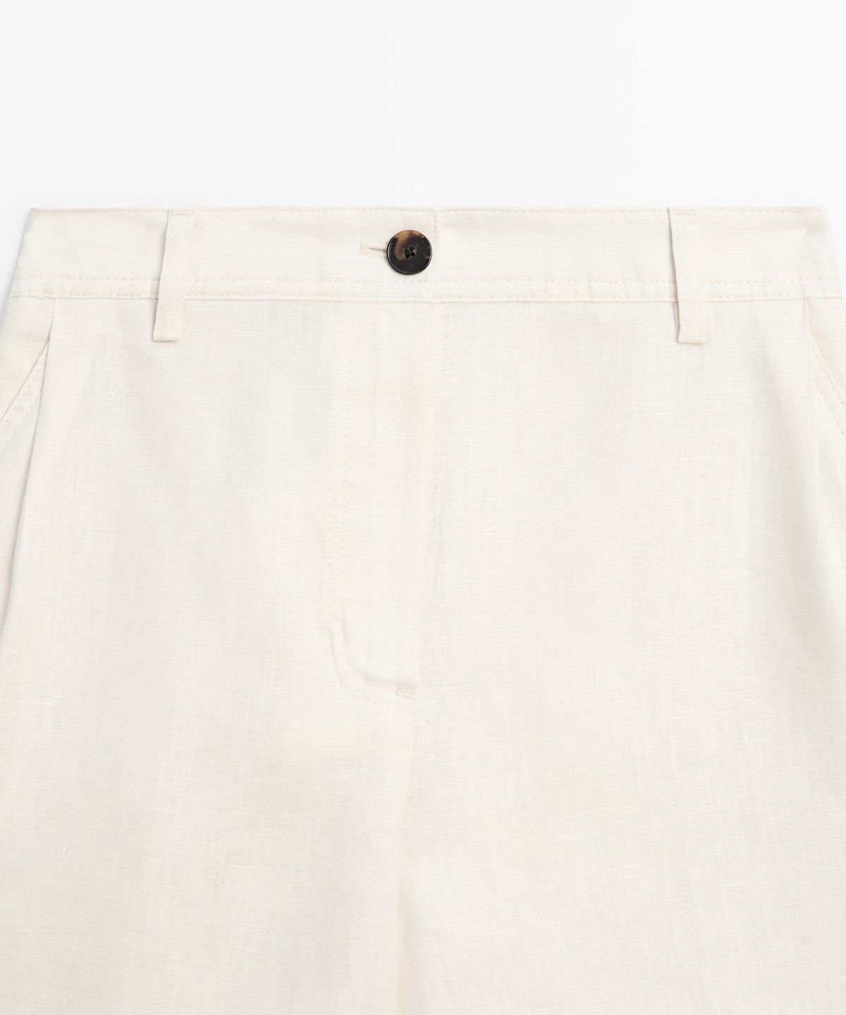 마시모두띠(MASSIMO DUTTI) 100% 린넨 플리츠 쇼츠
