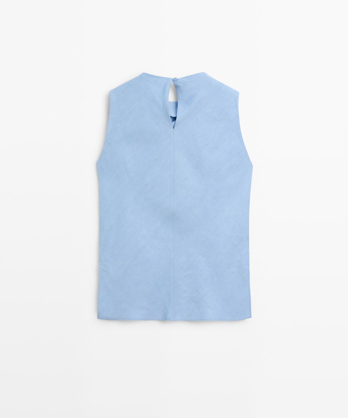 마시모두띠(MASSIMO DUTTI) 린넨 블렌드 플리츠 플루이드 탑