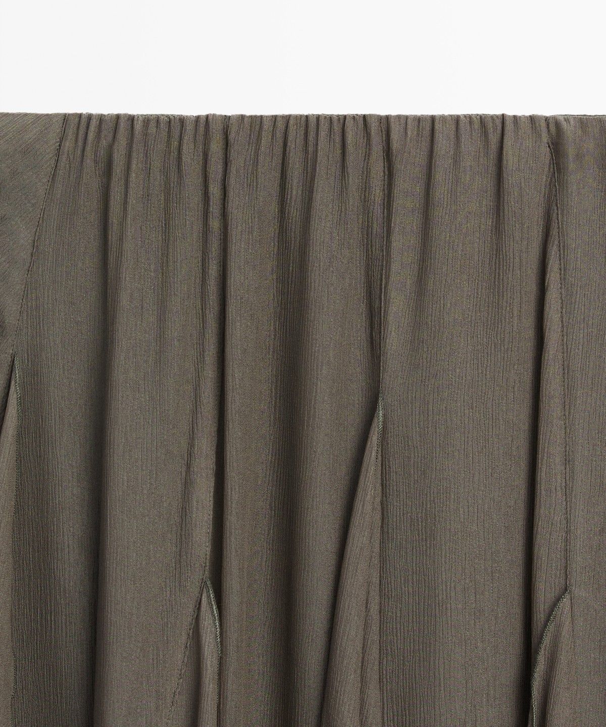 마시모두띠(MASSIMO DUTTI) 프릴 디테일 플루이드 미디 스커트