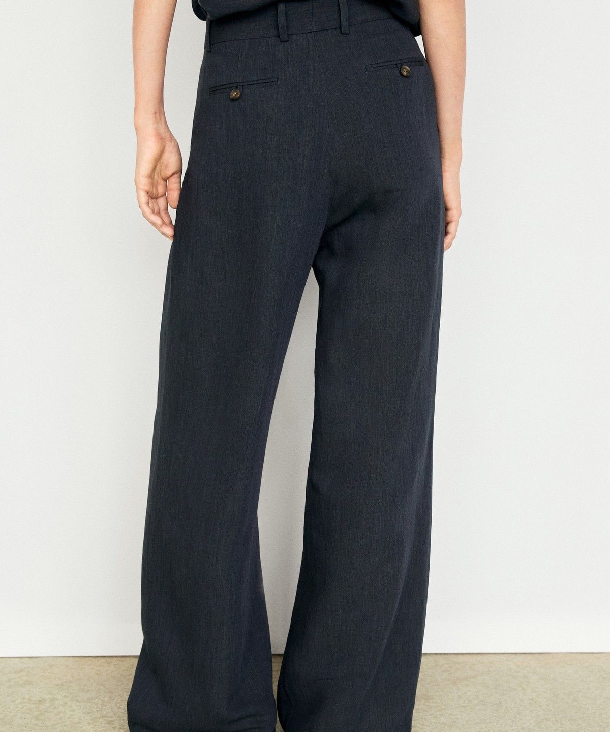 마시모두띠(MASSIMO DUTTI) 멜란지 린넨 수트 팬츠