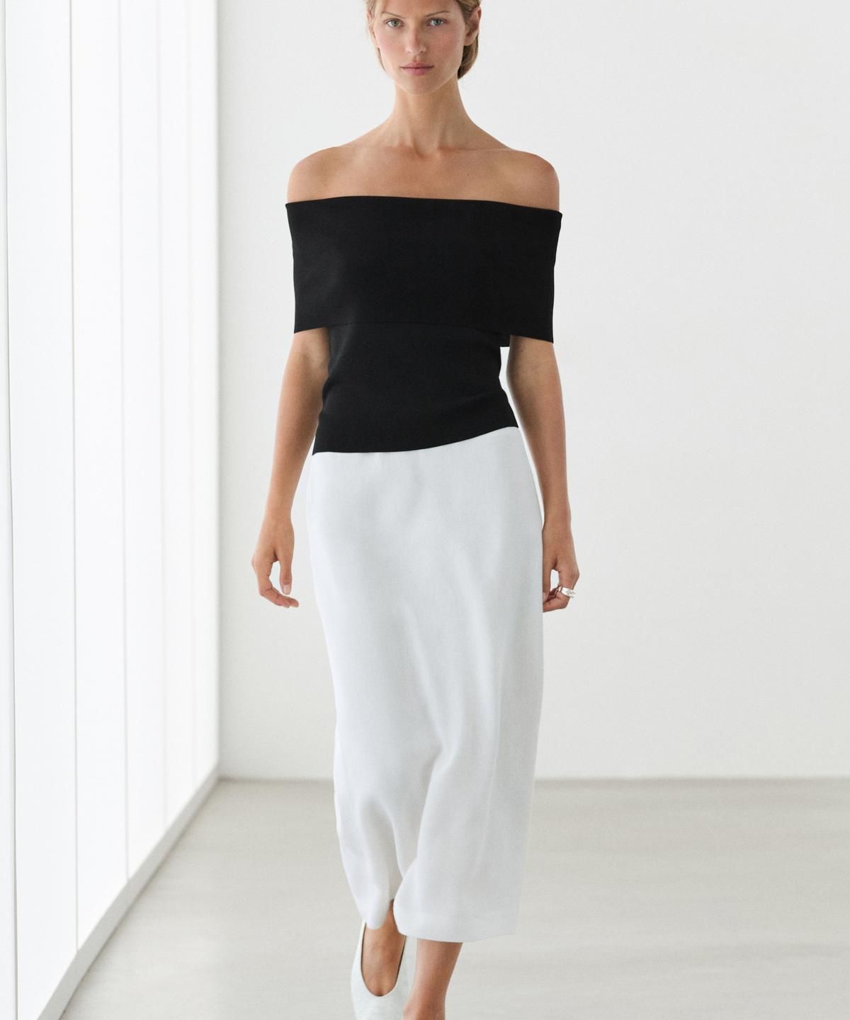 마시모두띠(MASSIMO DUTTI) 오프숄더 탑