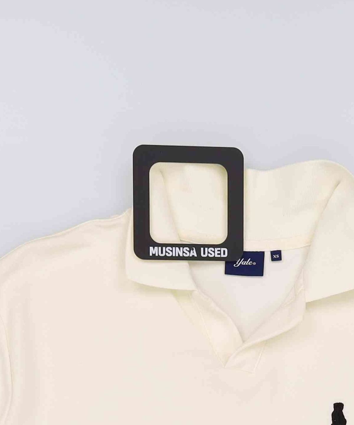 예일(YALE) QUICK DRY PIQUE SLIT NECK POLO SHIRT IVORY XS