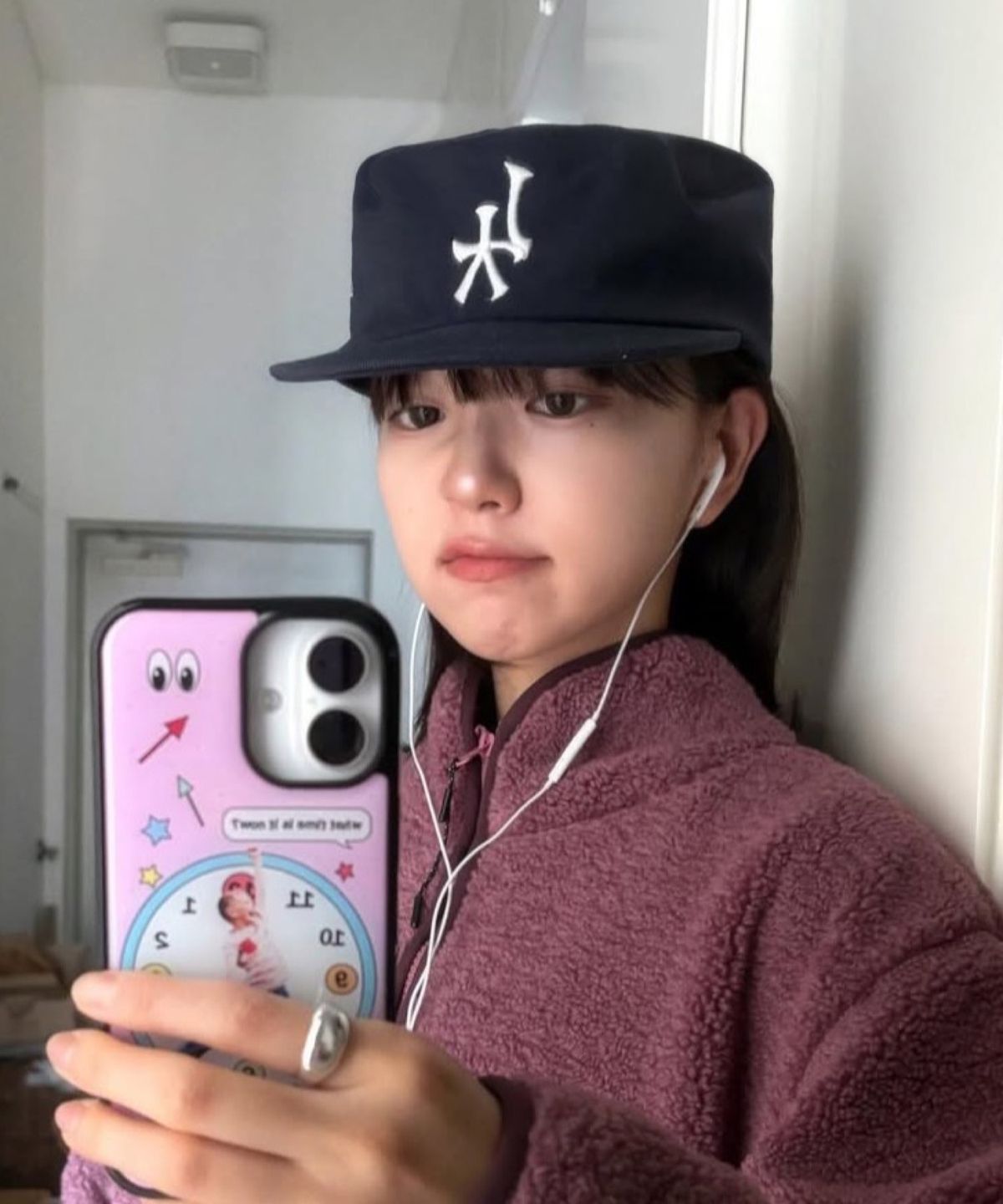 쎄오(SSEO) SYMBOL PILLBOX CAP - NAVY