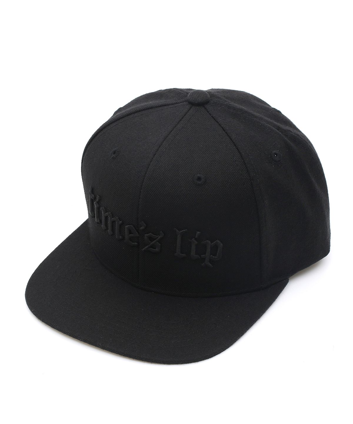 타임슬립(TIME SLIP) 로만 로고 스냅백 블랙 블랙 (M, L SIZE)