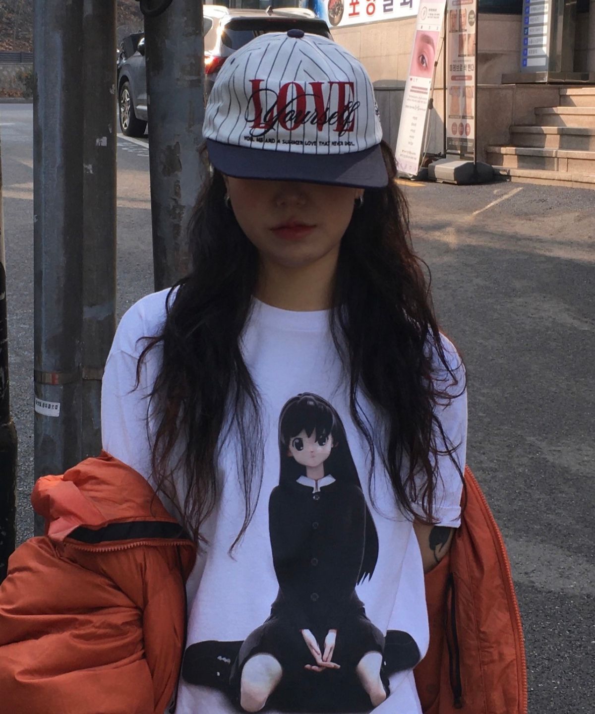 쎄오(SSEO) LOVE YOURSELF STRIPE CAP