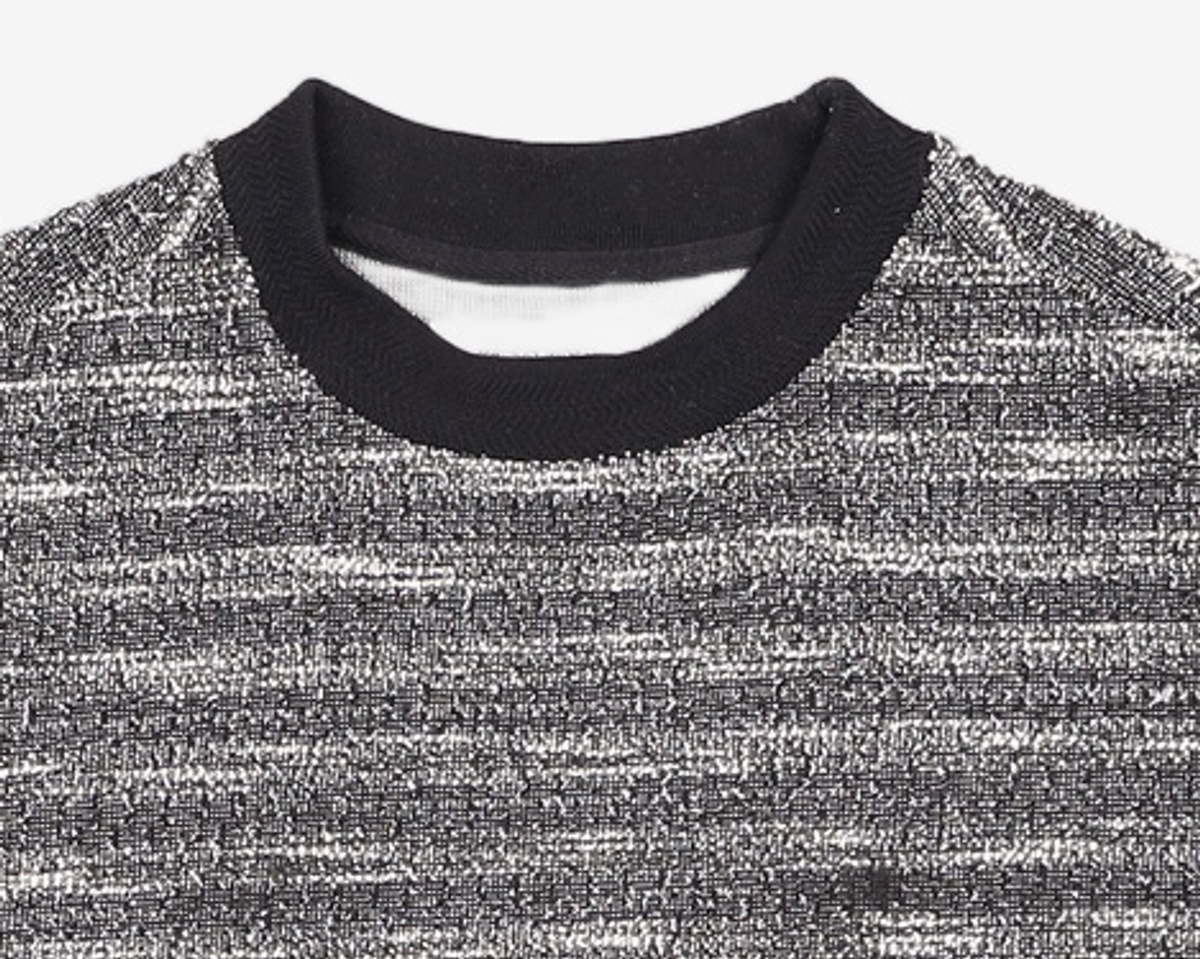 메종미네드(MAISON MINED) MIXED BOUCLE KNIT LONG SLEEVE BLACK