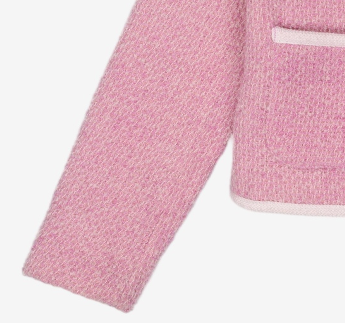 미쏘(MIXXO) 배색 트위드 숏 자켓 MIWJKD221G S