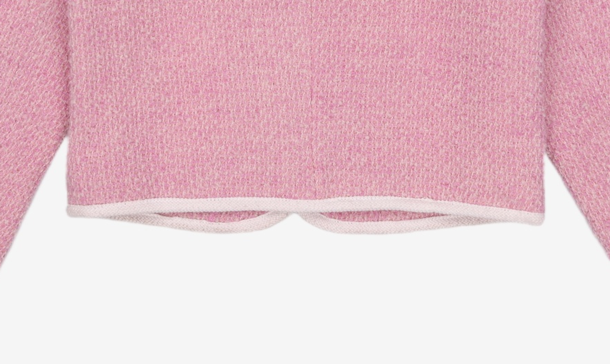 미쏘(MIXXO) 배색 트위드 숏 자켓 MIWJKD221G S