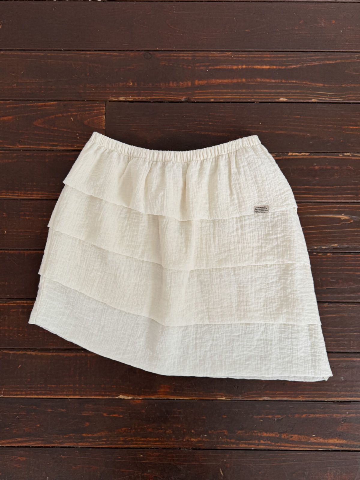 피브스피브스(PEEVES PEEVES) Tiered Panel Skirt / Ivory