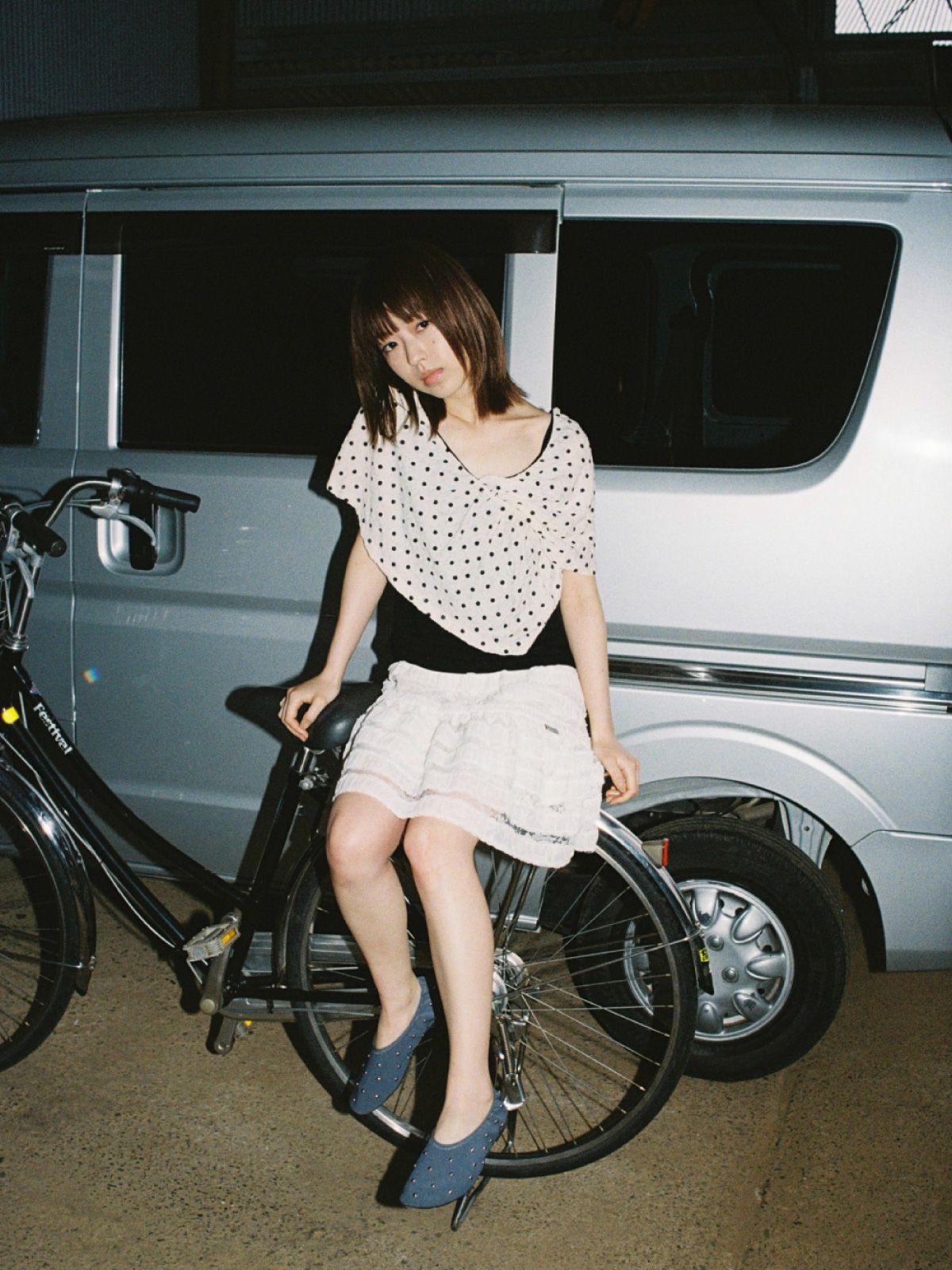 피브스피브스(PEEVES PEEVES) Layered Lace Mini Skirt / Cream