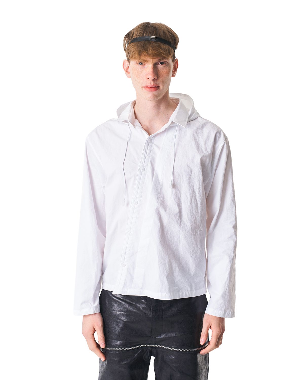 뭉제르(MOONGER) Oblique Hoodie Shirt