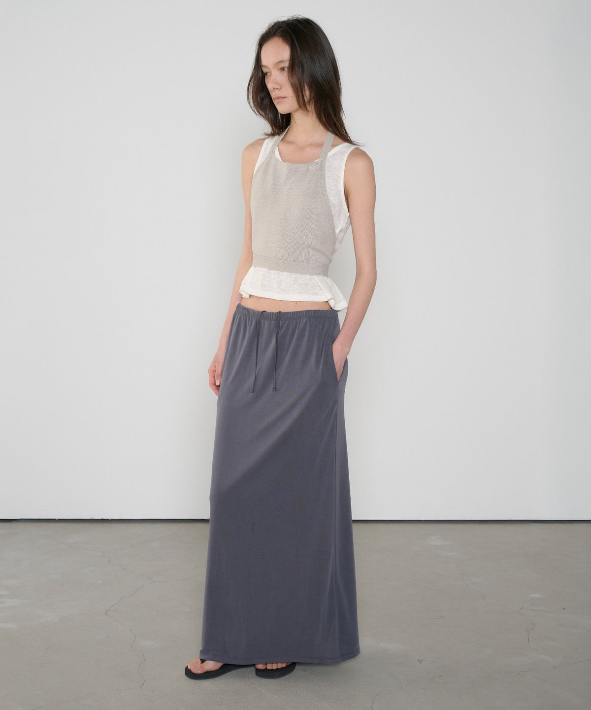 정감 스튜디오(JEONGGAM STUDIOS) Linen Blend Halterneck Sleeveless_3 Color