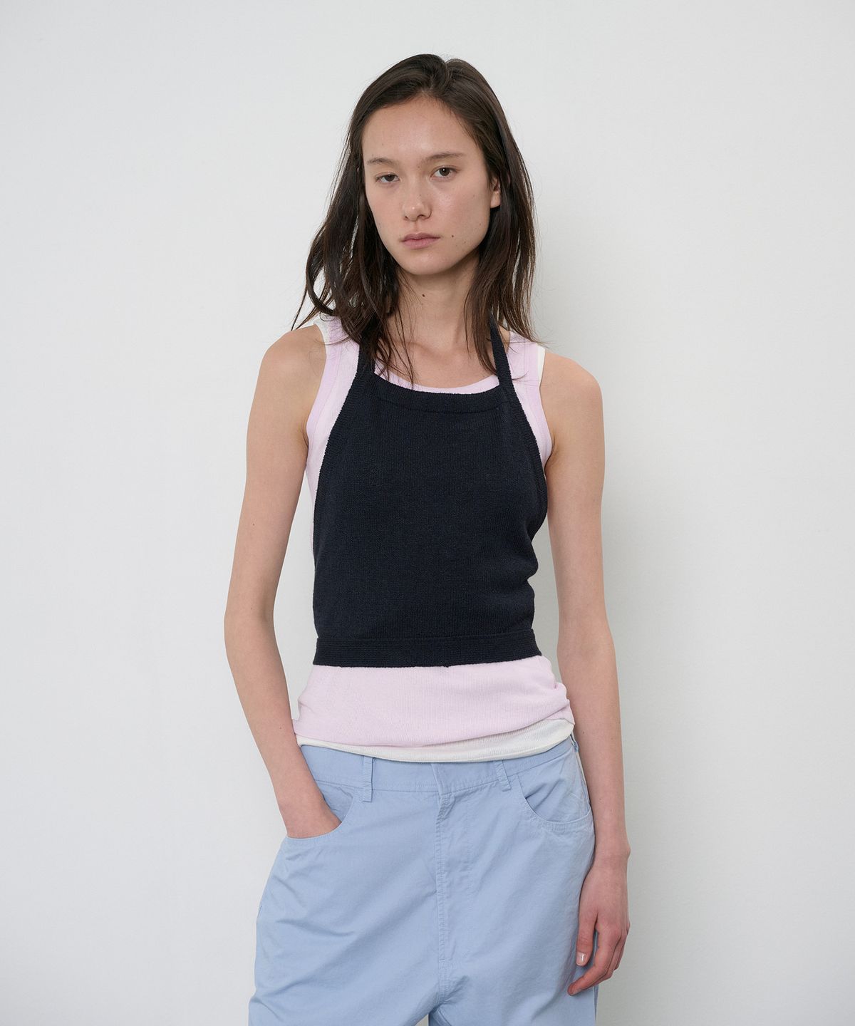 정감 스튜디오(JEONGGAM STUDIOS) Linen Blend Halterneck Sleeveless_3 Color