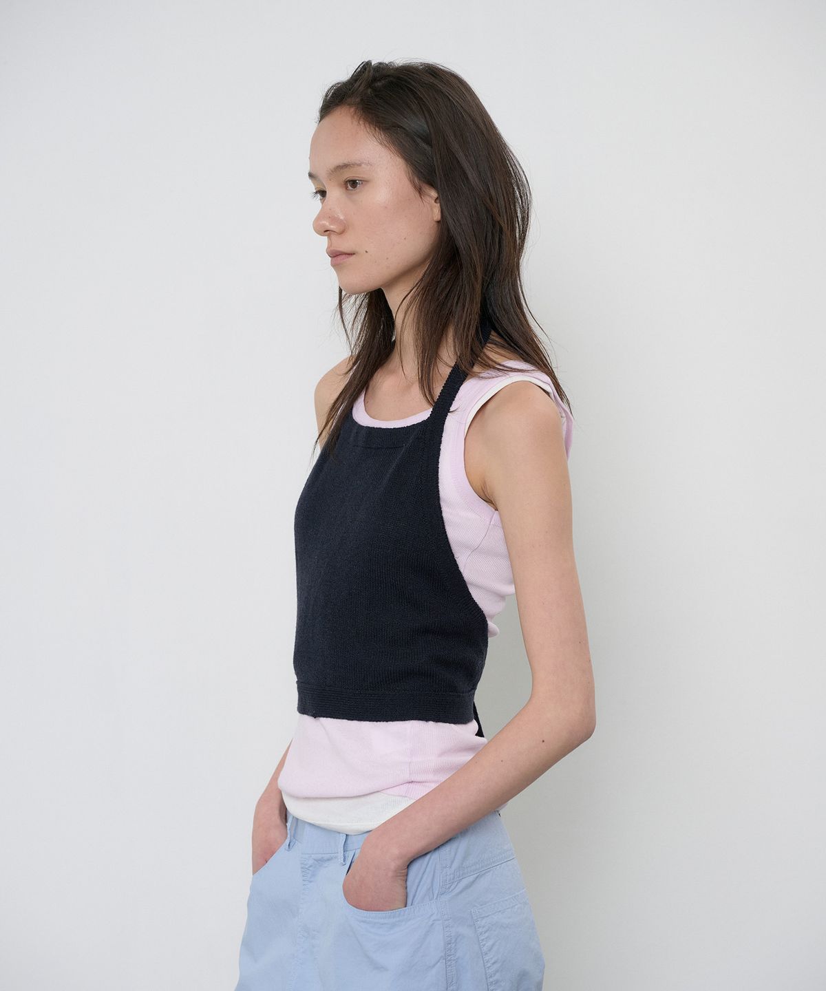 정감 스튜디오(JEONGGAM STUDIOS) Linen Blend Halterneck Sleeveless_3 Color
