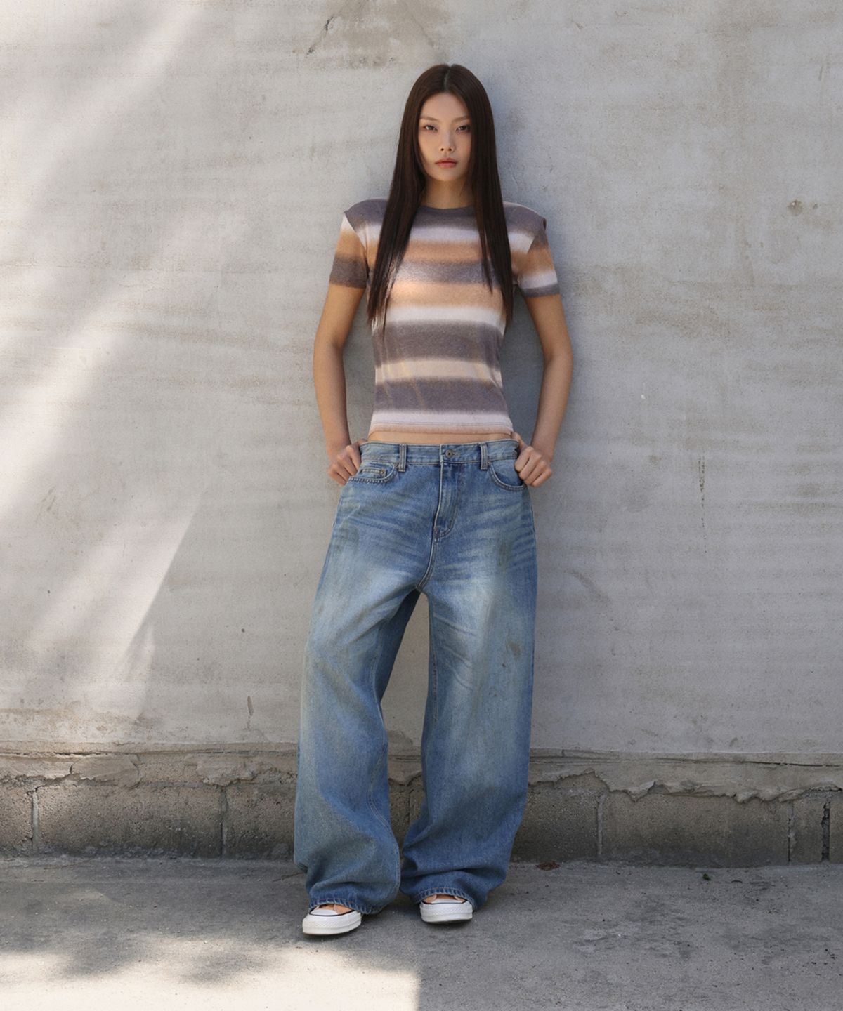 랑거(LANGER) [PLC] x boyfriend washed jeans_blue