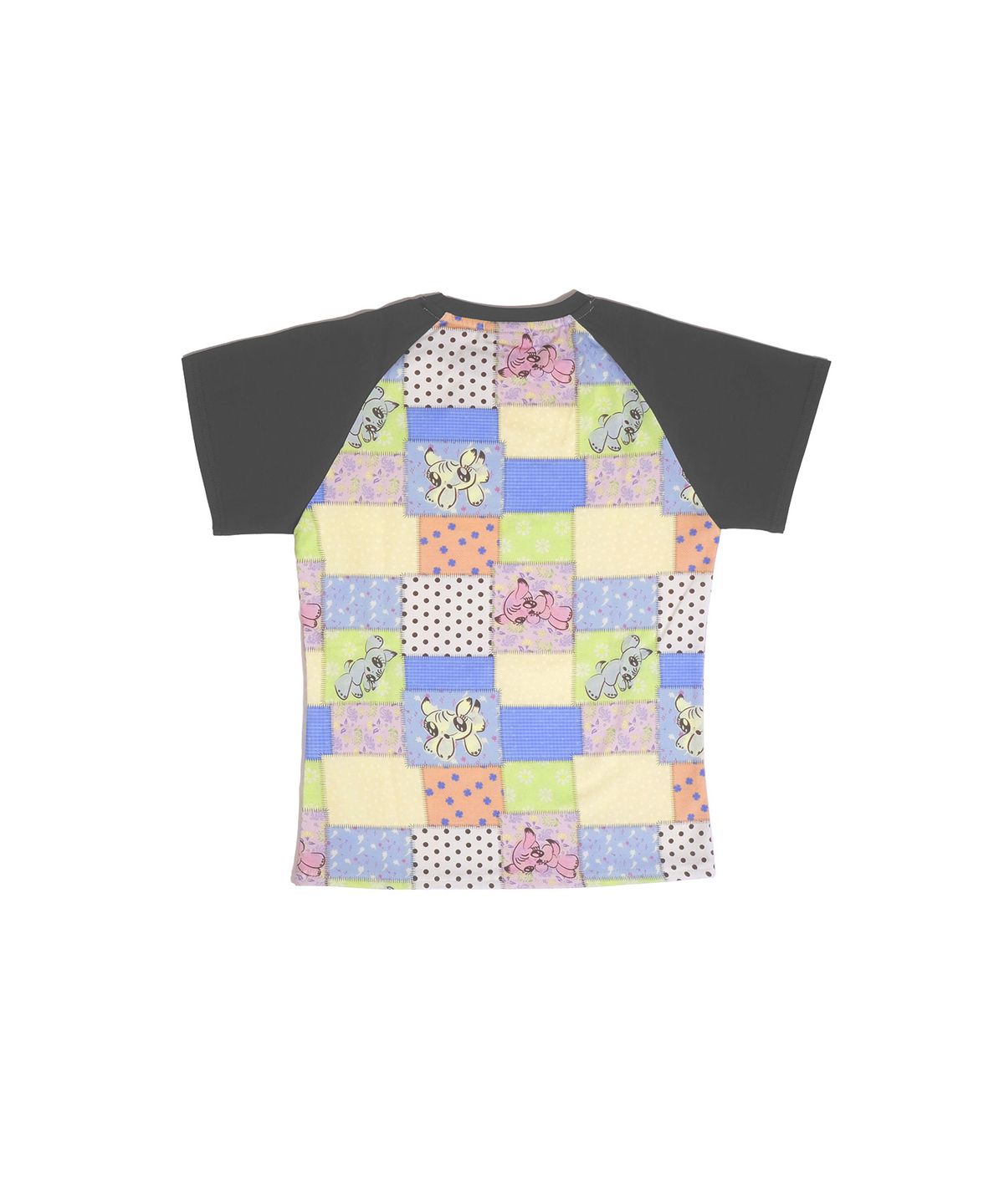 나이스고스트클럽(NICEGHOSTCLUB) PATCHWORK QUILTED PRINTED MINI TEE_CHARCOAL(NG2GMUT545A)
