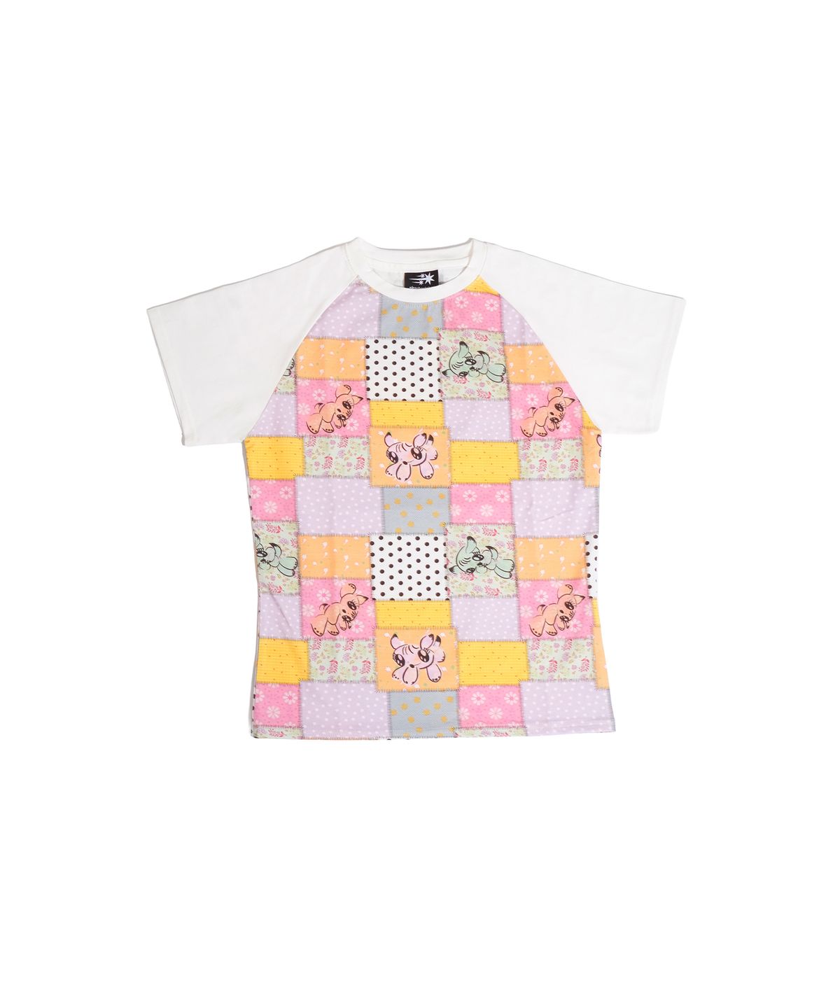 나이스고스트클럽(NICEGHOSTCLUB) PATCHWORK QUILTED PRINTED MINI TEE_WHITE(NG2GMUT545A)
