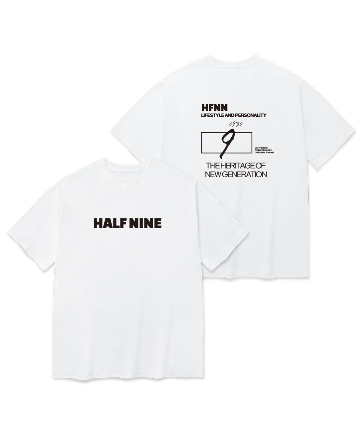 하프나인(HALFNINE) 스퀘어하프 레터링 반팔 티셔츠 I05BRD_HBX11336