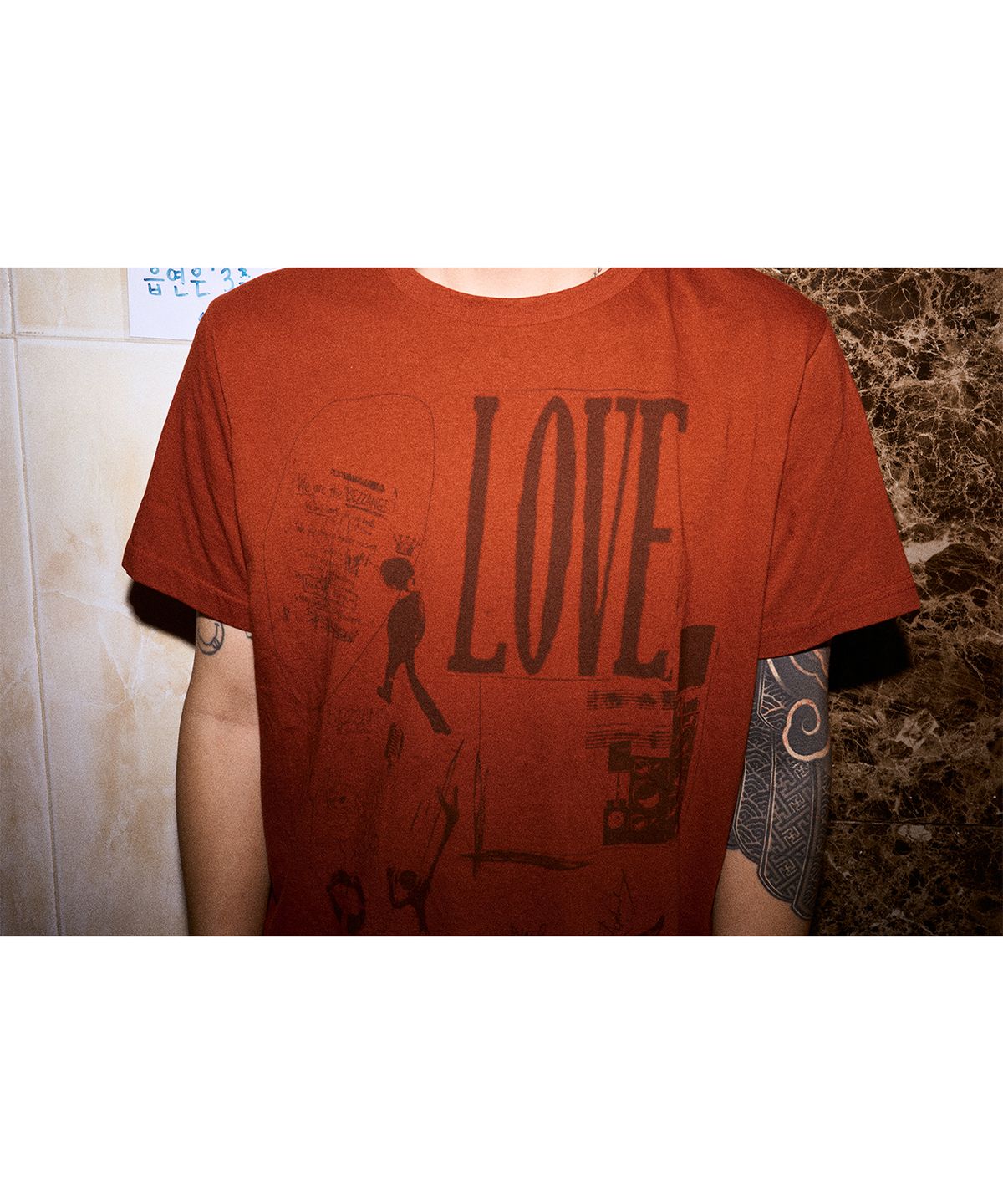 서피스에디션(SURFACE EDITION) LONG LIVE T-SHIRT RED
