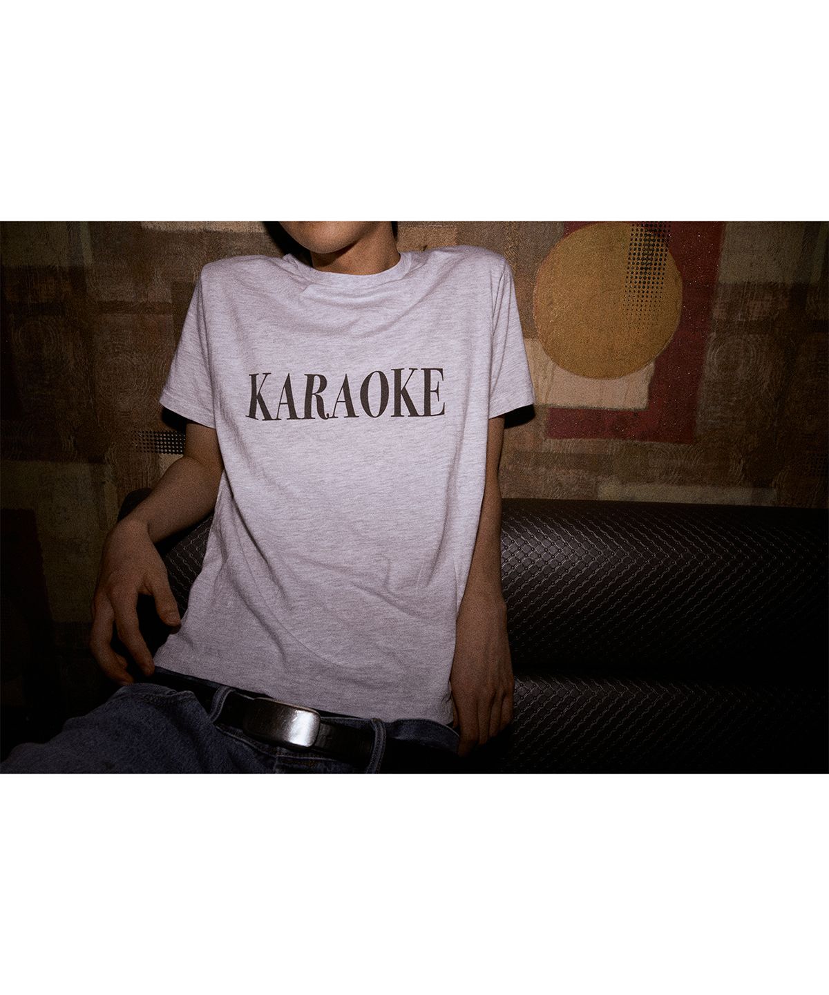 서피스에디션(SURFACE EDITION) KARAOKE T-SHIRT LIGHT GRAY