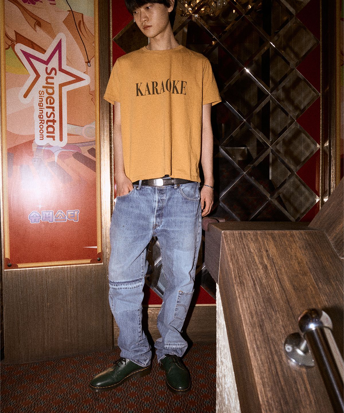 서피스에디션(SURFACE EDITION) KARAOKE T-SHIRT YELLOW