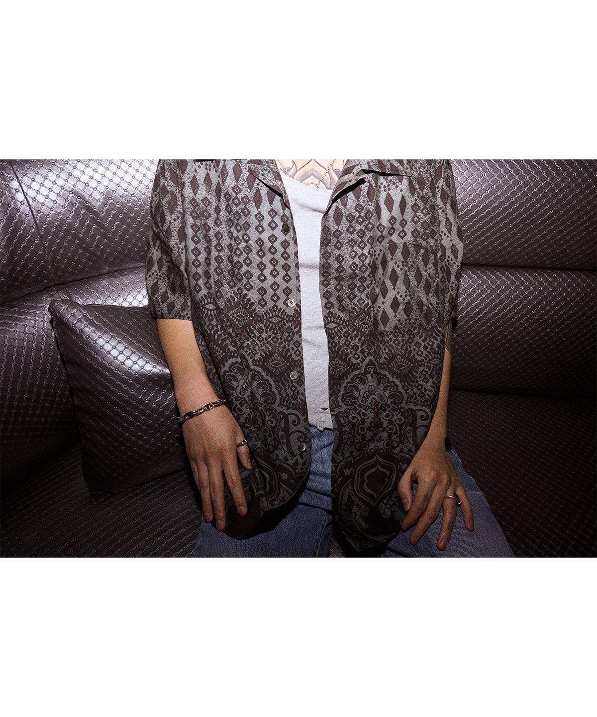 서피스에디션(SURFACE EDITION) FULL PRINT SHORT SLEEVE SHIRT GRAY