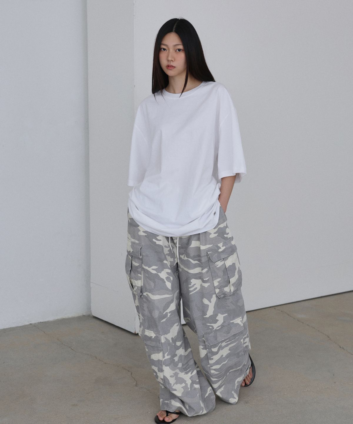 랑거(LANGER) [PLC] metal logo overfit short sleeve t-shirt_5Colors