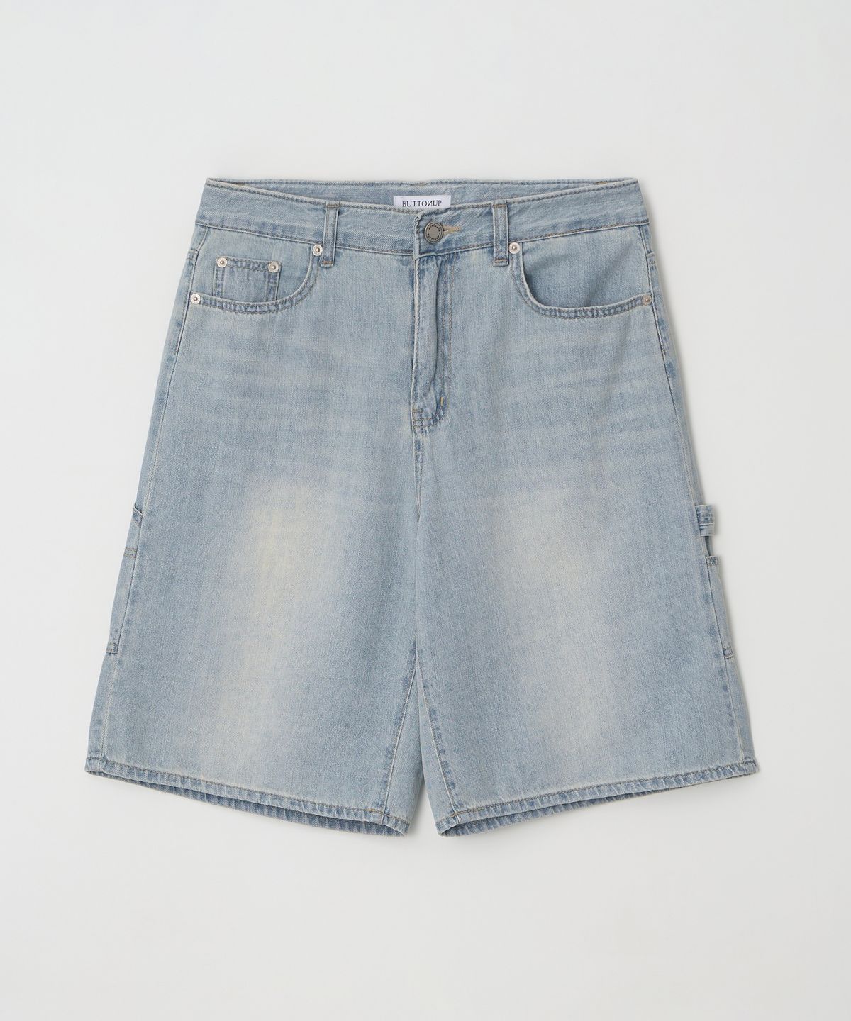 버튼업(BUTTON UP) 빈티지 워시드 카펜터 버뮤다 데님