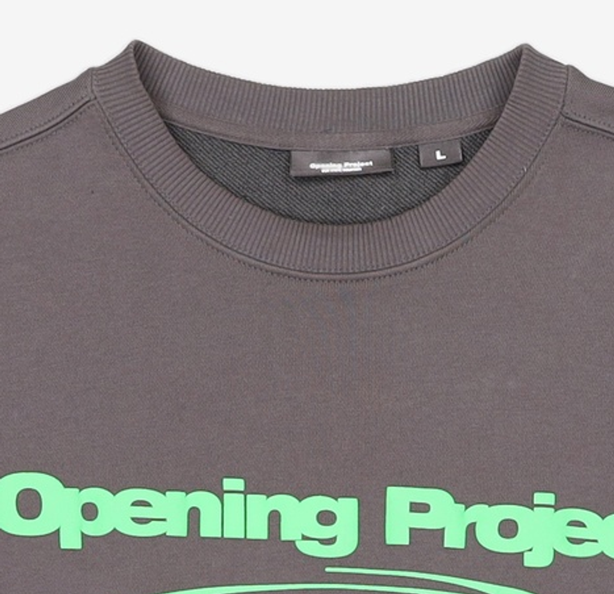 오프닝프로젝트(OPENING PROJECT) Identity Sweatshirt - Charcoal L