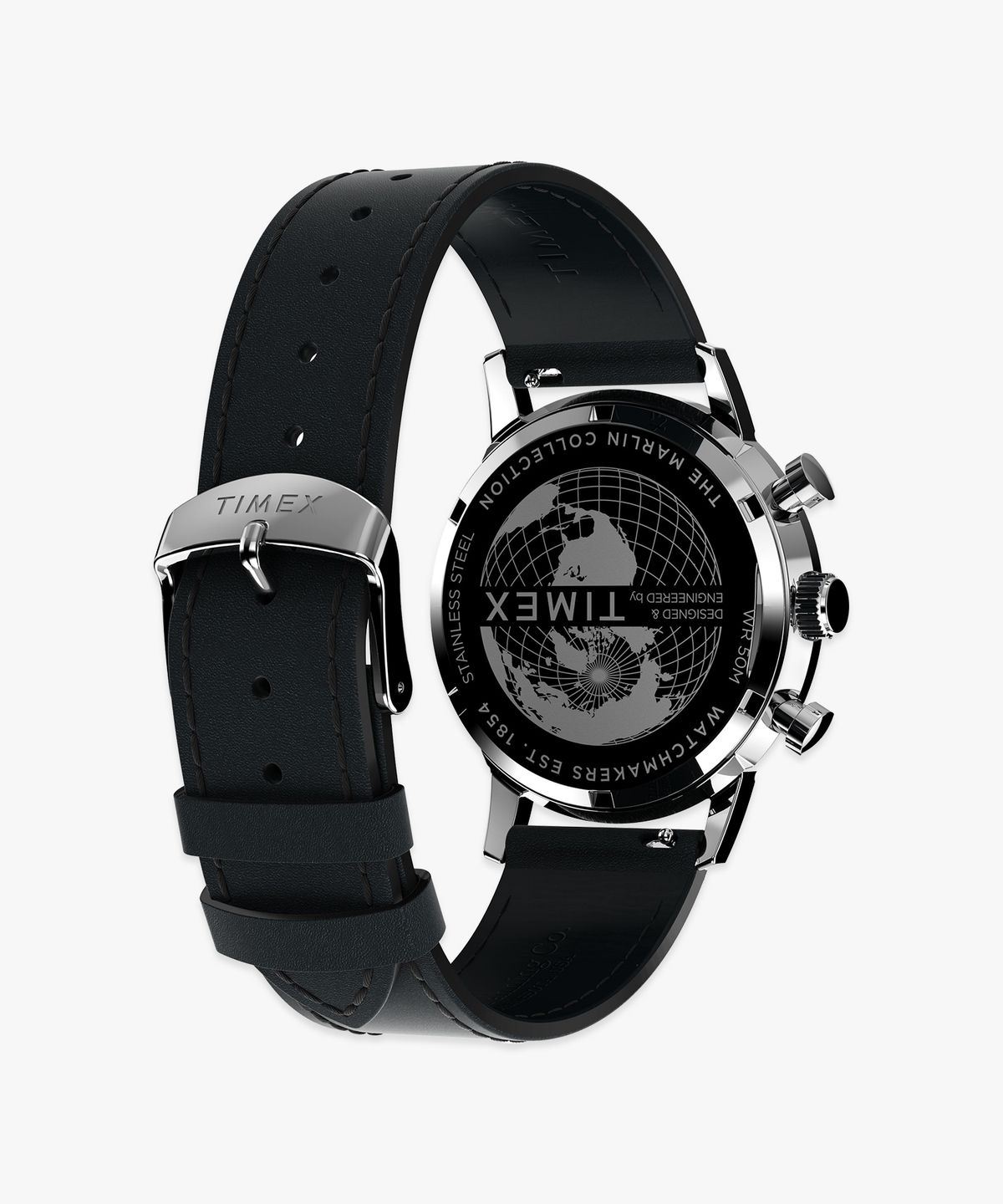 타이맥스(TIMEX) 멀린 크로노그래프 타키미터 가죽스트랩 남자시계 40mm