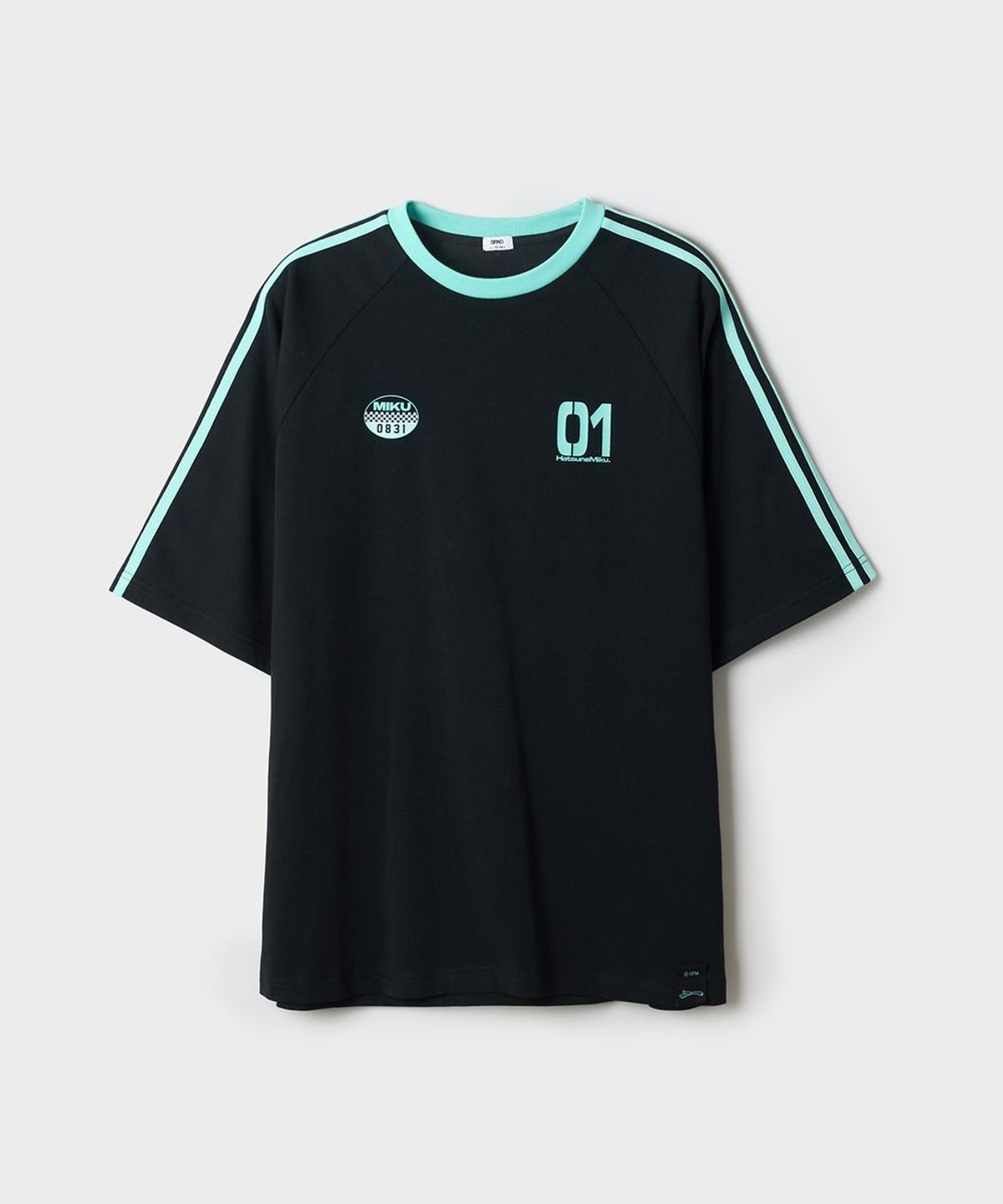 스파오(SPAO) [하츠네미쿠] 배색 반팔 티셔츠(Black)_SPRLG37U20