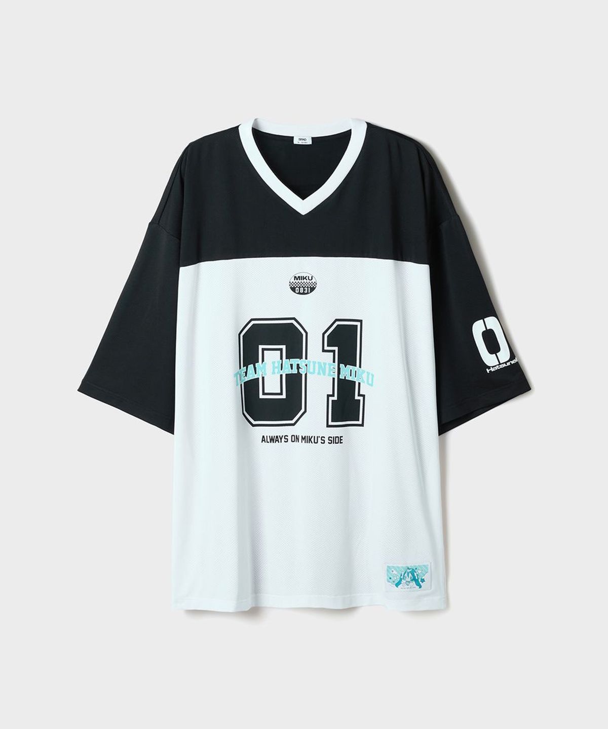 스파오(SPAO) [하츠네미쿠] 풋볼 저지 반팔티(Black)_SPRLG37U16