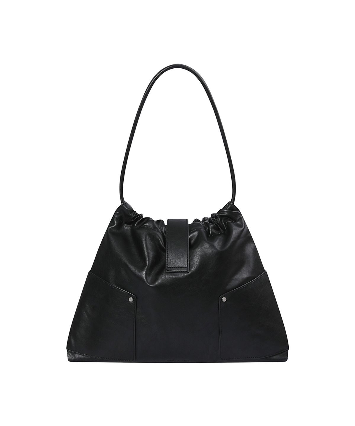 앤어애쉬(ANDAASH) Trapezium draped 004 bag BLACK