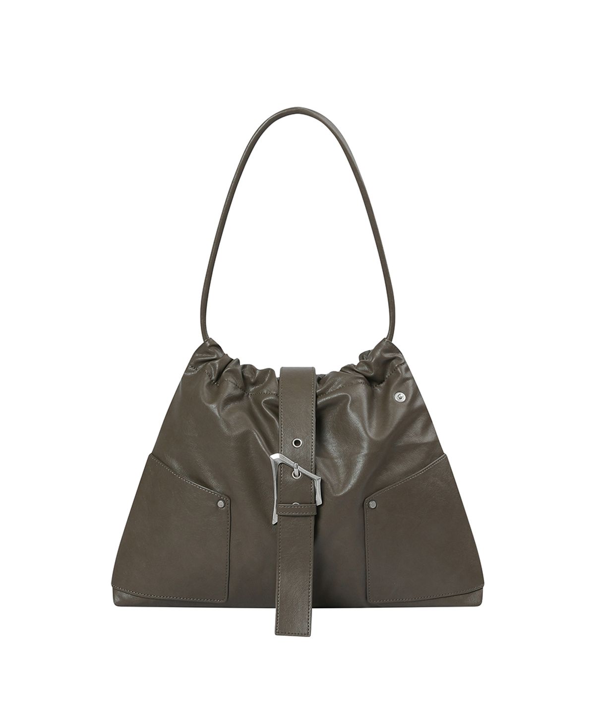 앤어애쉬(ANDAASH) Trapezium draped 004 bag OLIVE