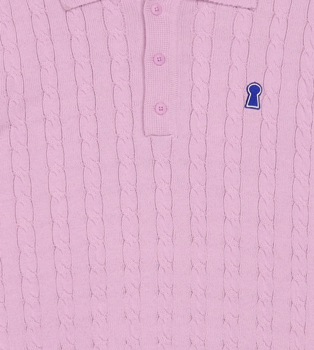 세컨모놀로그(SECONDMONO) 키홀 케이블 카라 하프 니트 [6 COLOR]_SEKT024 L