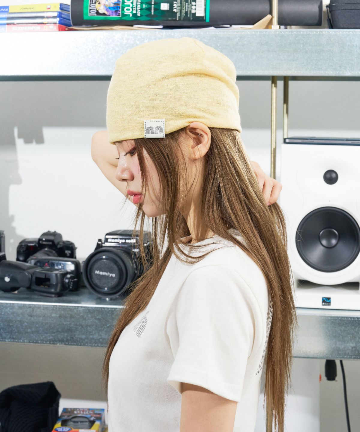 낫뉴(NOT NEW) nn Label Basic Beanie Yellow