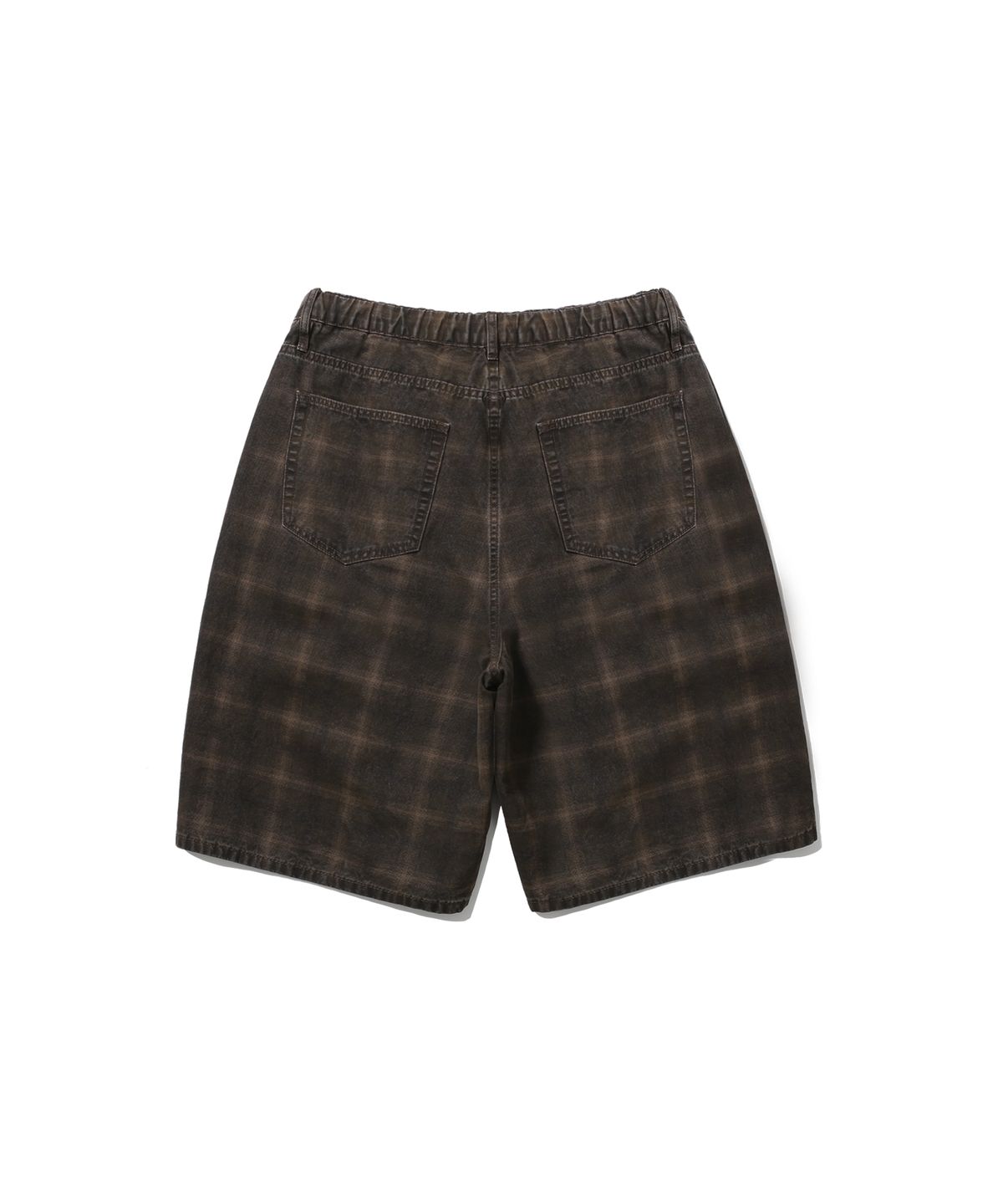 앵글런(ANGLAN) Checked Half Pants - Brown