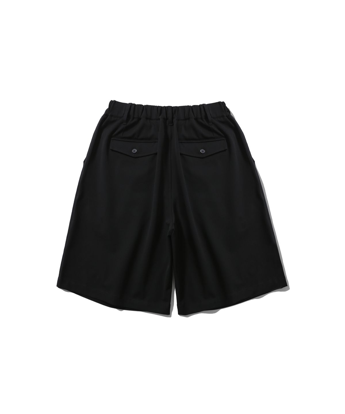 앵글런(ANGLAN) Double Tuck Half Slacks - Black