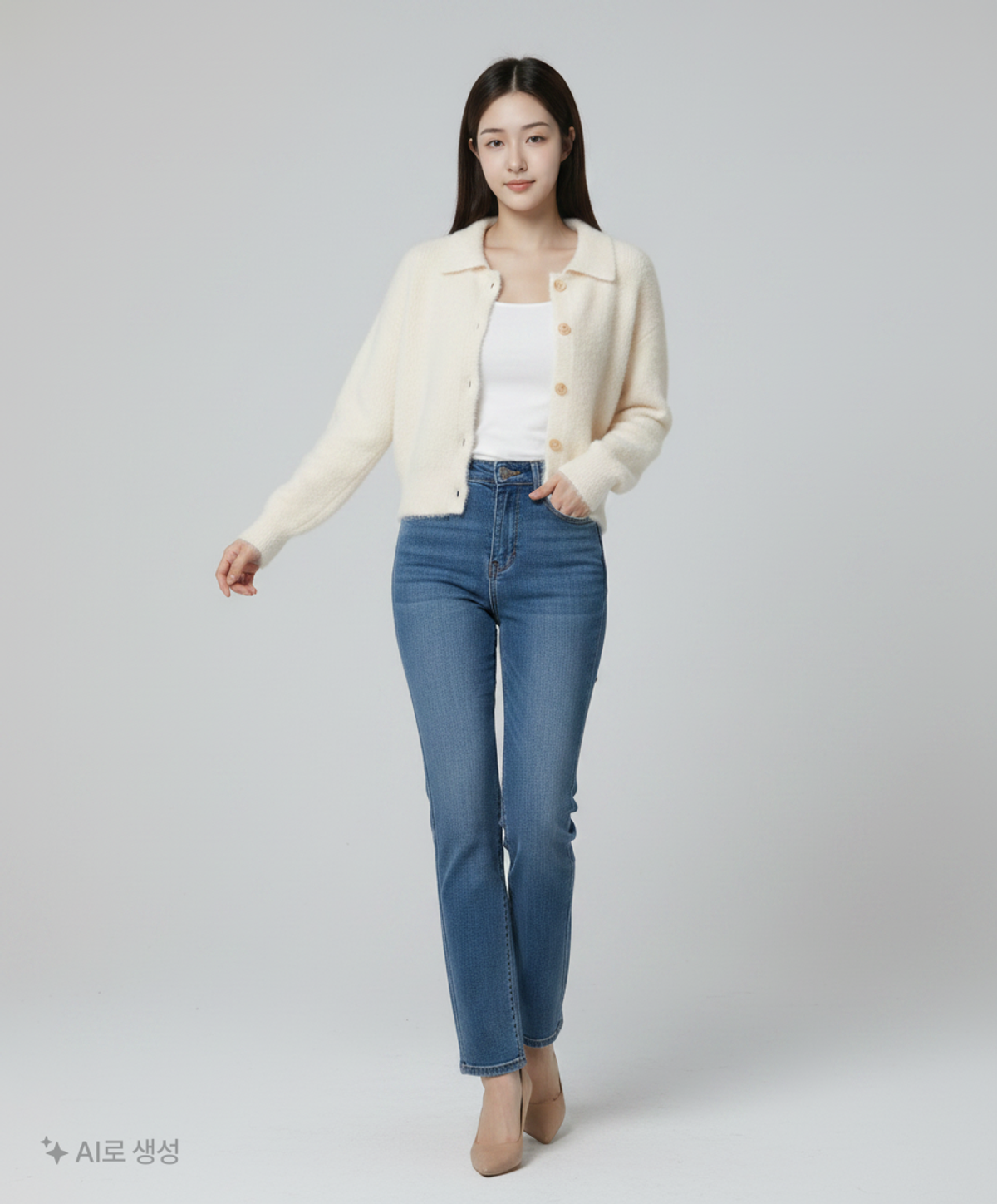 몽돌(MONGDOL) [3color] 헤어리 앙고라 카라 가디건 MDCD016 FREE