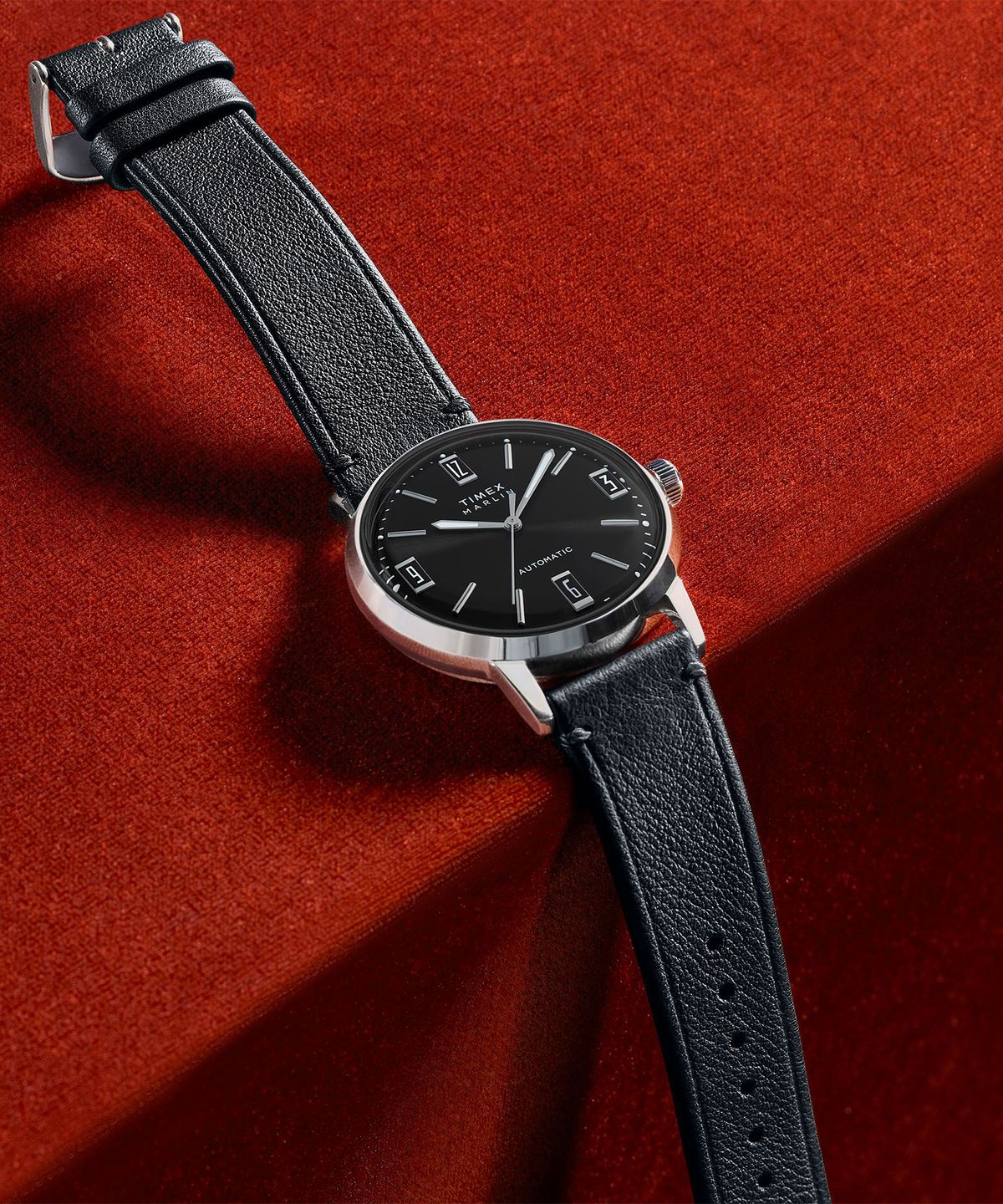 타이맥스(TIMEX) 멀린 오토매틱 가죽스트랩 남성시계 40mm